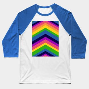 Colourful Rainbow Chevrons Baseball T-Shirt